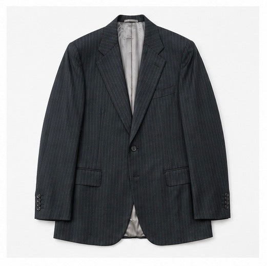 00's Gieves & Hawkes Grey Pinstripe Suit Size 42