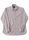 00's Timothy Everest M&S Classic Cut Burgundy Stripe Shirt - 17"