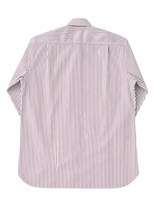 00's Timothy Everest M&S Classic Cut Burgundy Stripe Shirt - 17"
