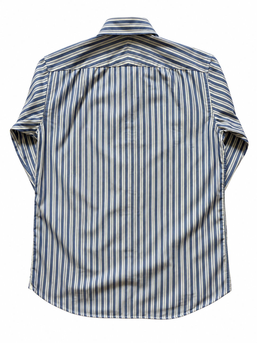 90's/00's M&S Blue Stripe Shirt - 15.5"