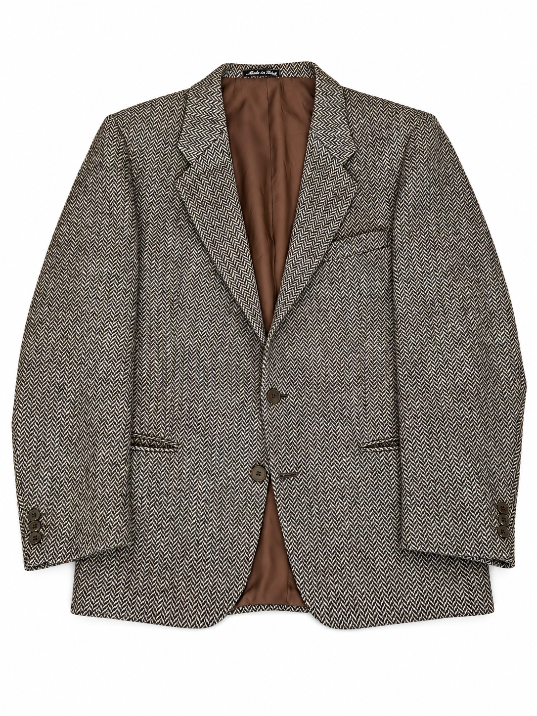80's Jaeger Herringbone Wool Jacket - 40