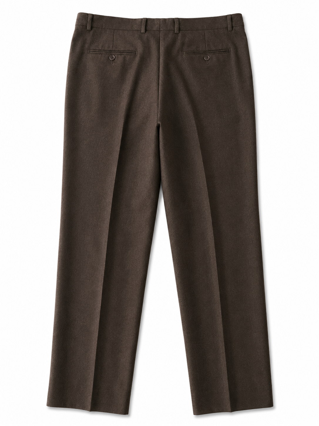 Vtg. Brown Tailored Single Pleat Trousers, Italian - 36"