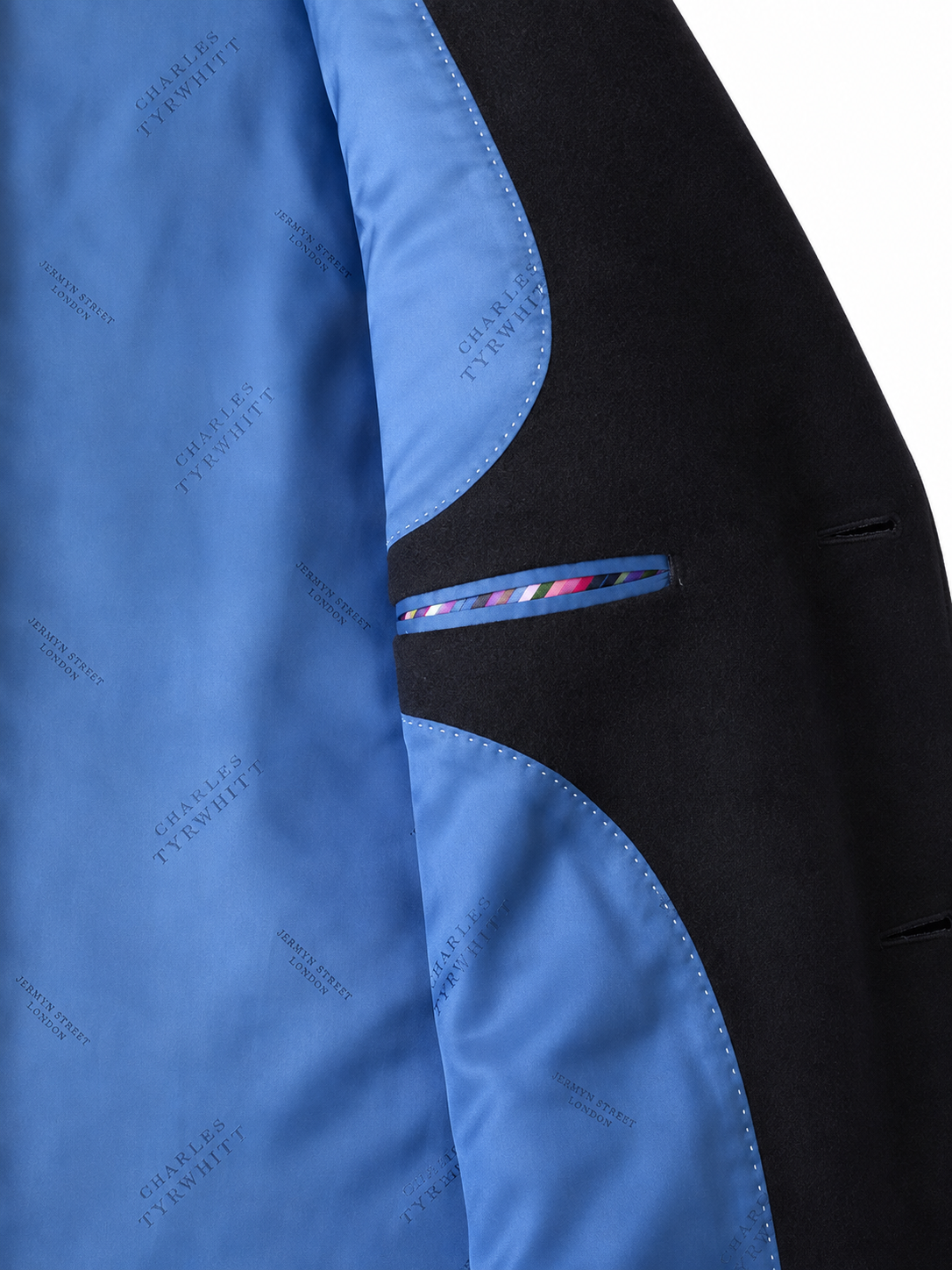 00's Charles Tyrwhitt Navy Wool & Cashmere Coat