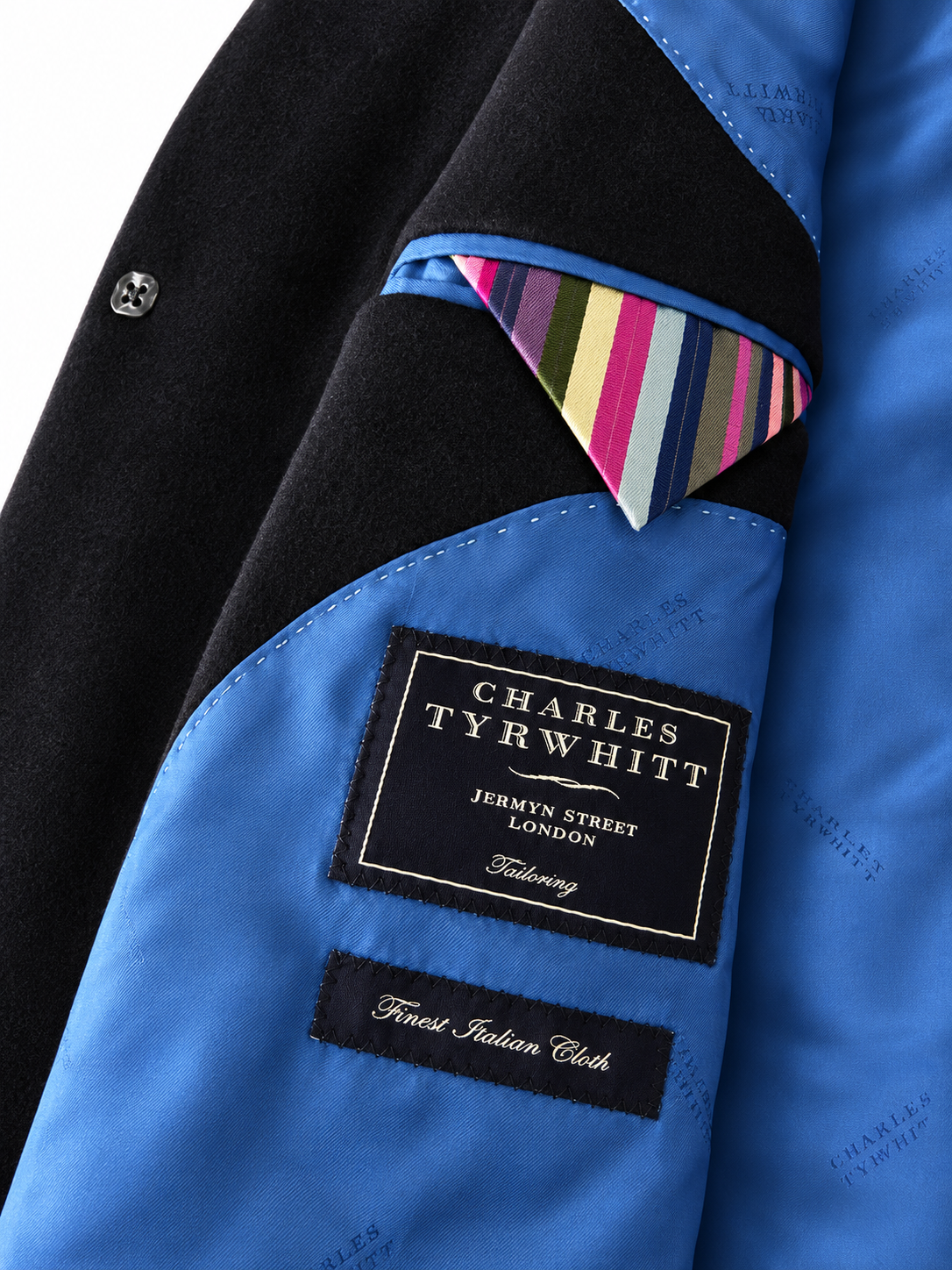 00's Charles Tyrwhitt Navy Wool & Cashmere Coat