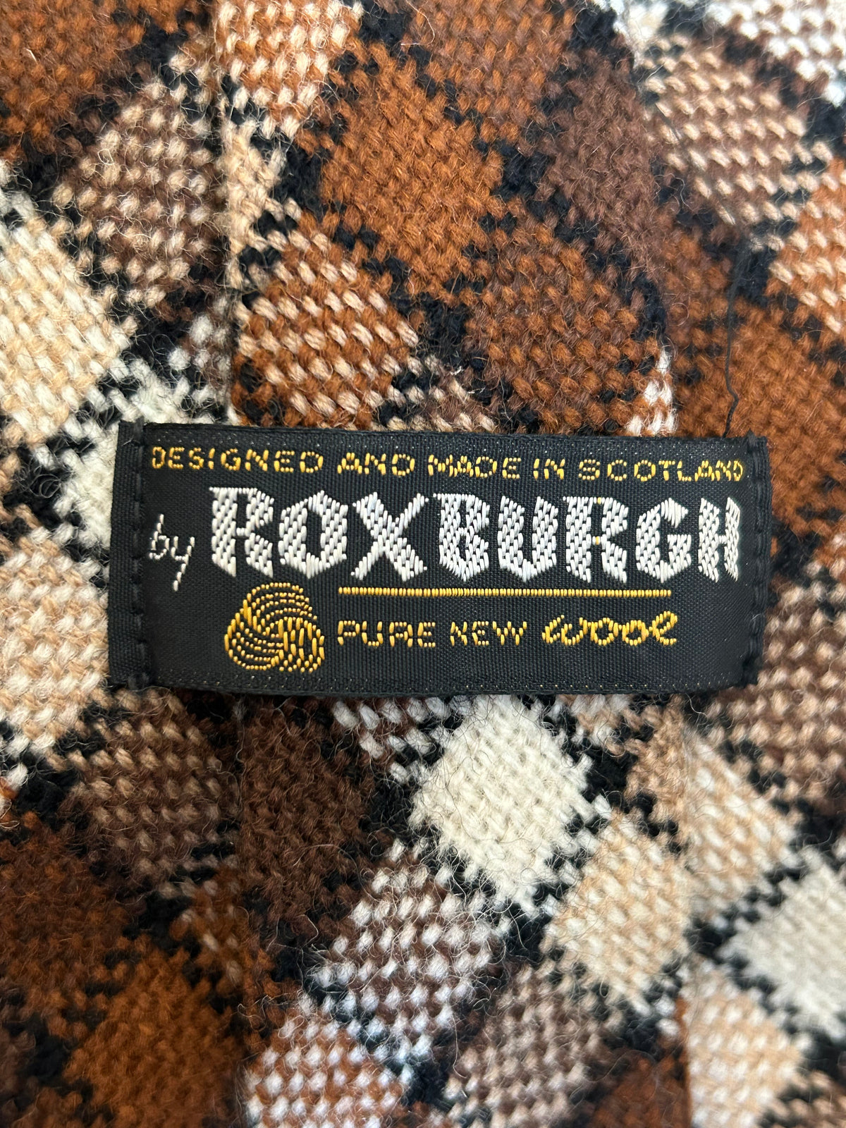 70s/80s Roxburgh Tartan Wool Tie