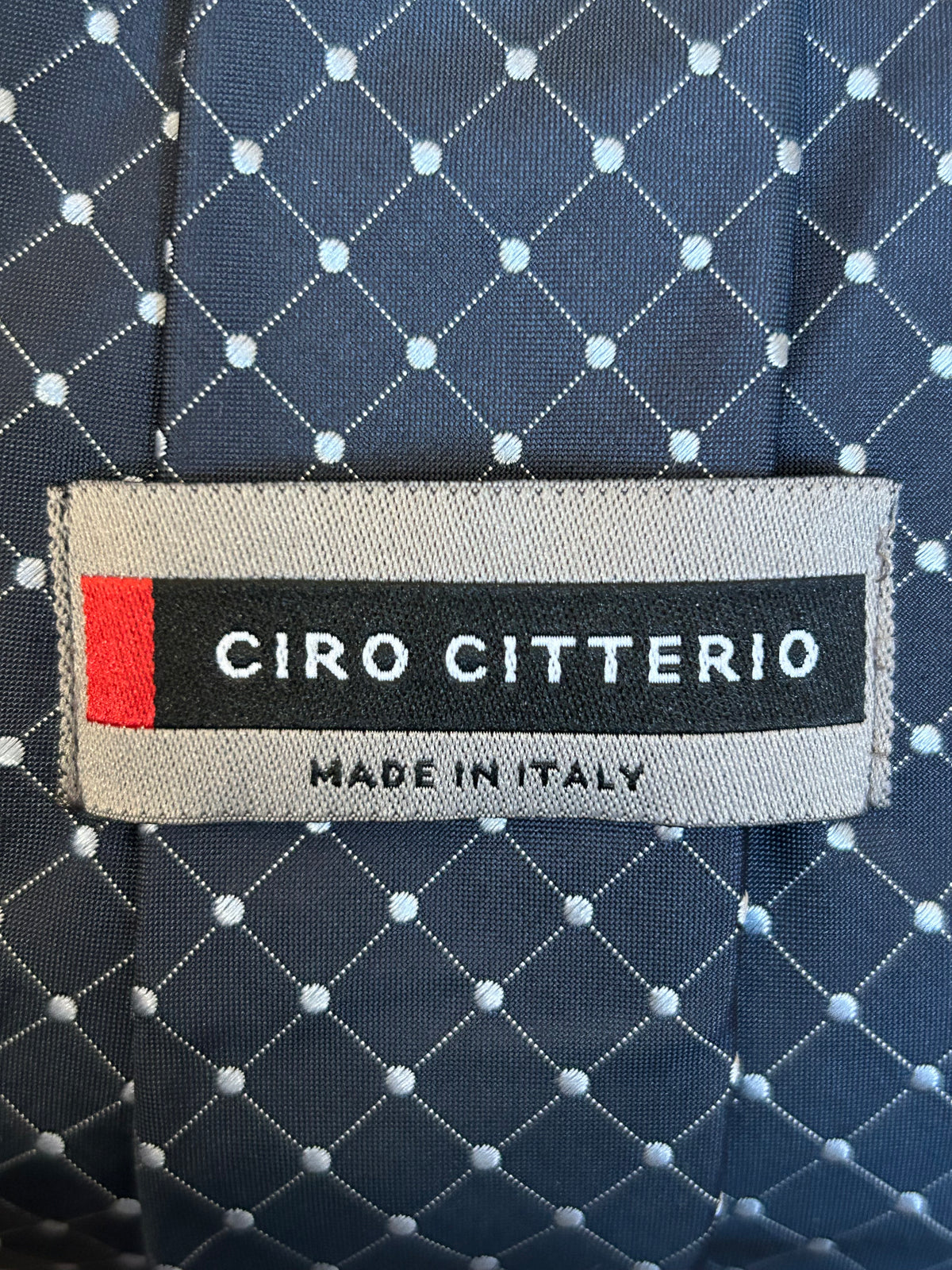 90's Ciro Citterio Navy Charmeuse Silk Tie.