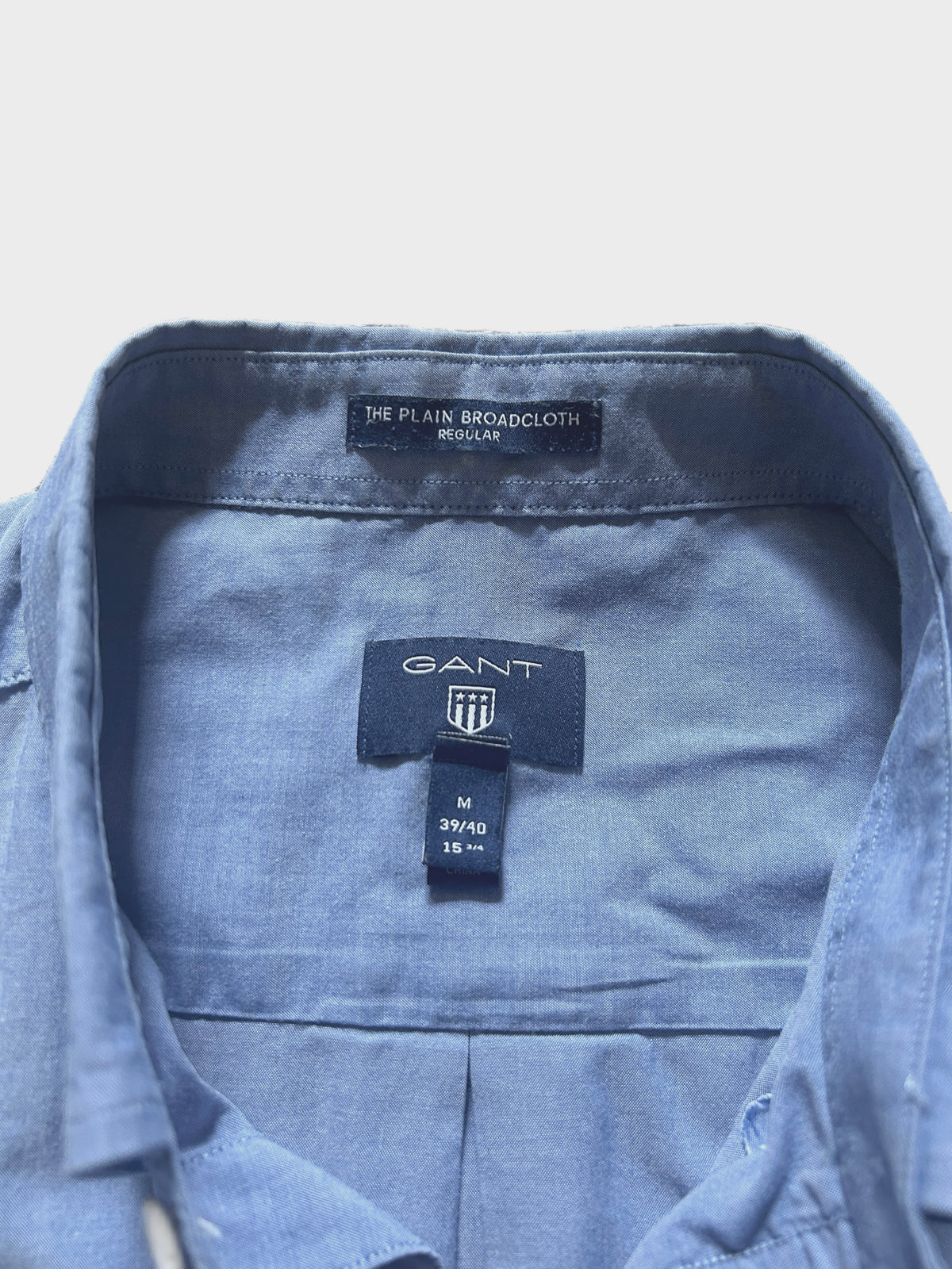 90s Gant Broad Cloth Button Down Shirt, Blue - 15/15.5""