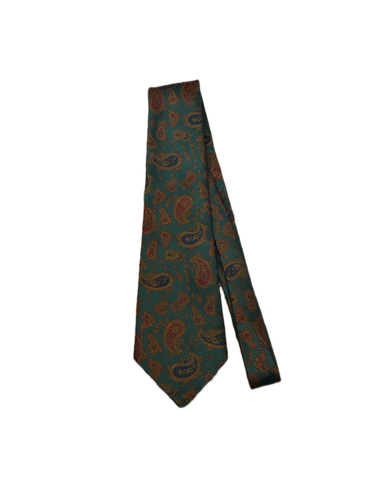 90's Debenhams Green Paisley Tie