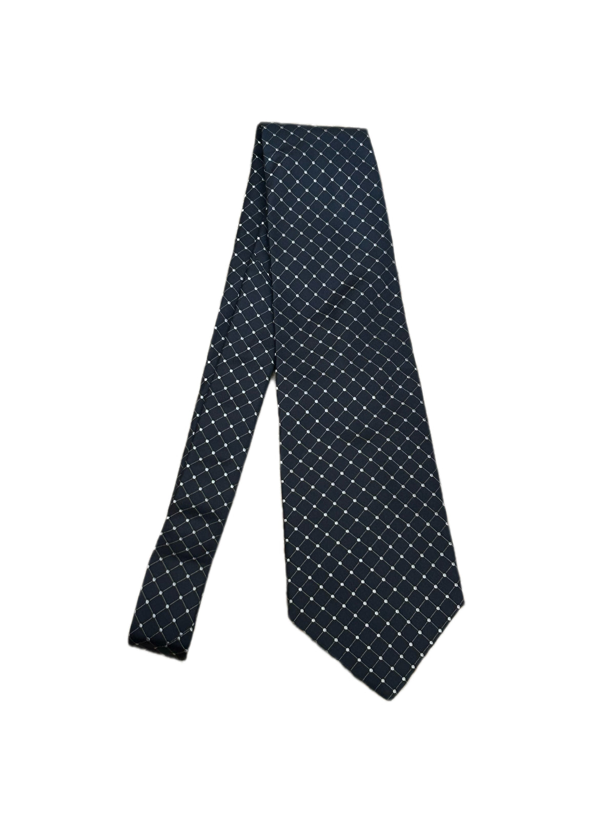 90's Ciro Citterio Navy Charmeuse Silk Tie.